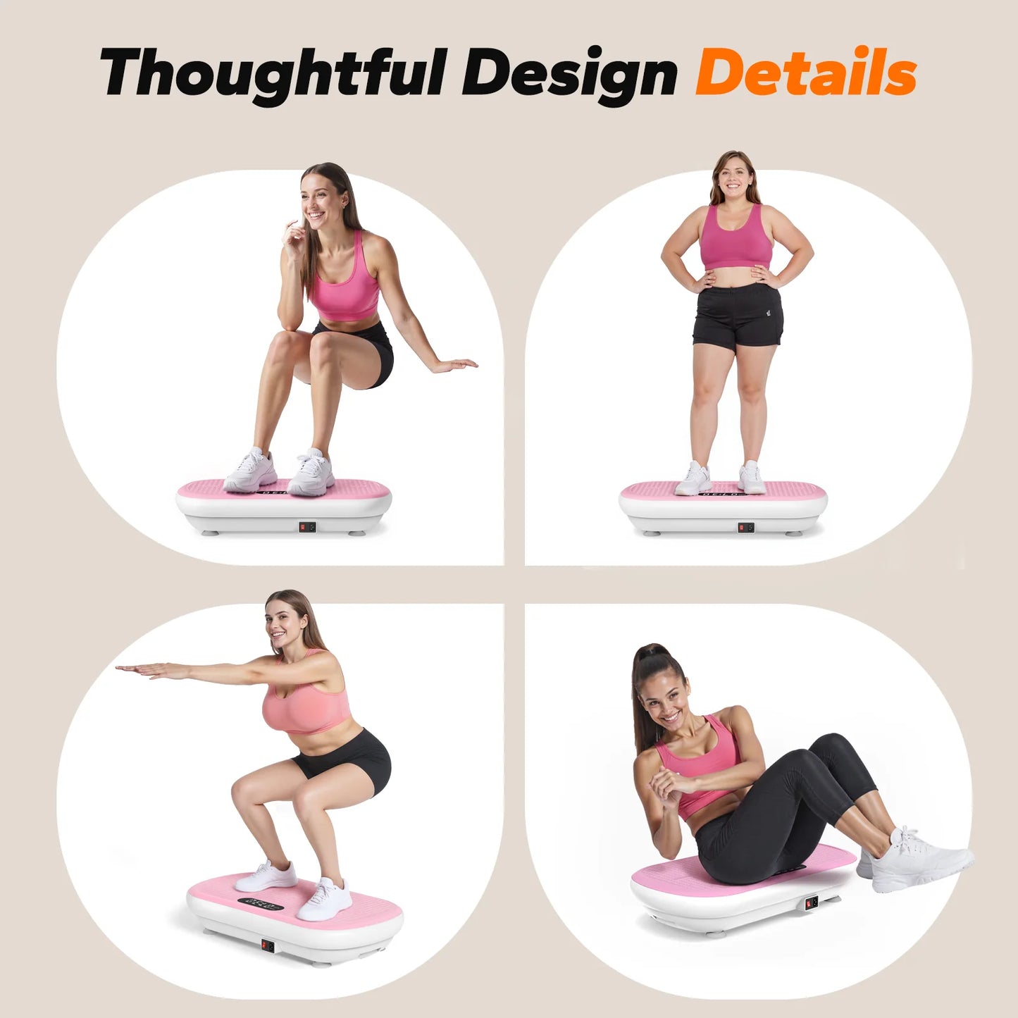 MERACH Vibration Plate Exercise Machine Bluetooth Pedal Automatic Sensing