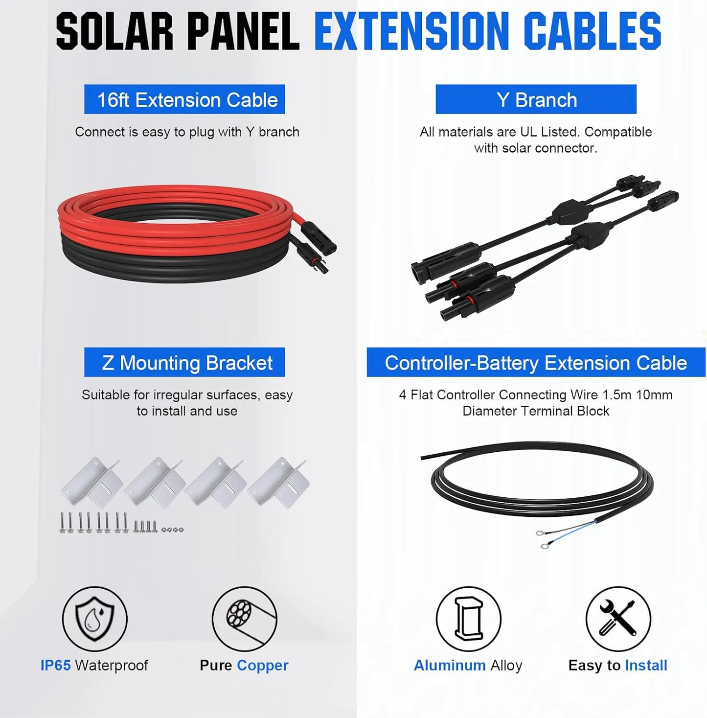 Eco-Worthy 400W 12V Solar Panel Kit Off-Grid System For Home RV Boat