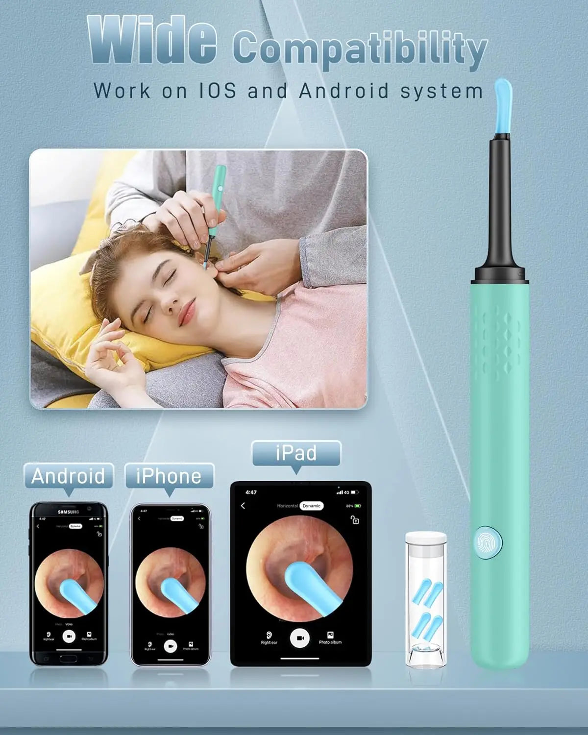 Ear Wax Removal Camera Tool 1080P HD Lens With Lights