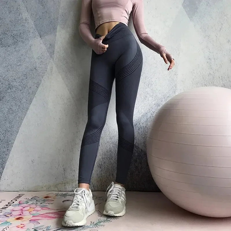 Women Fitness Pants Yoga Leggings High Waist Quick Dry Running