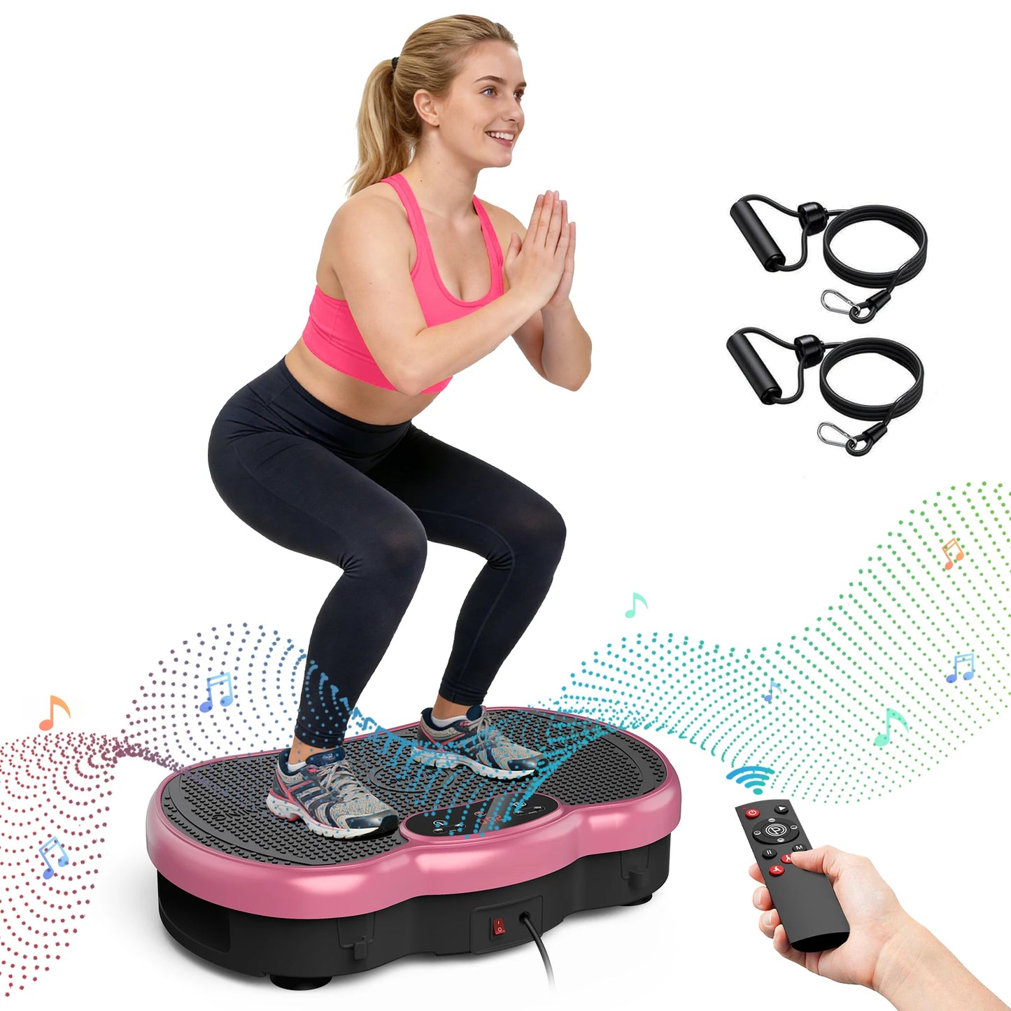 Vibration Plate Fitness Platform Calorie Tracking Bluetooth Remote