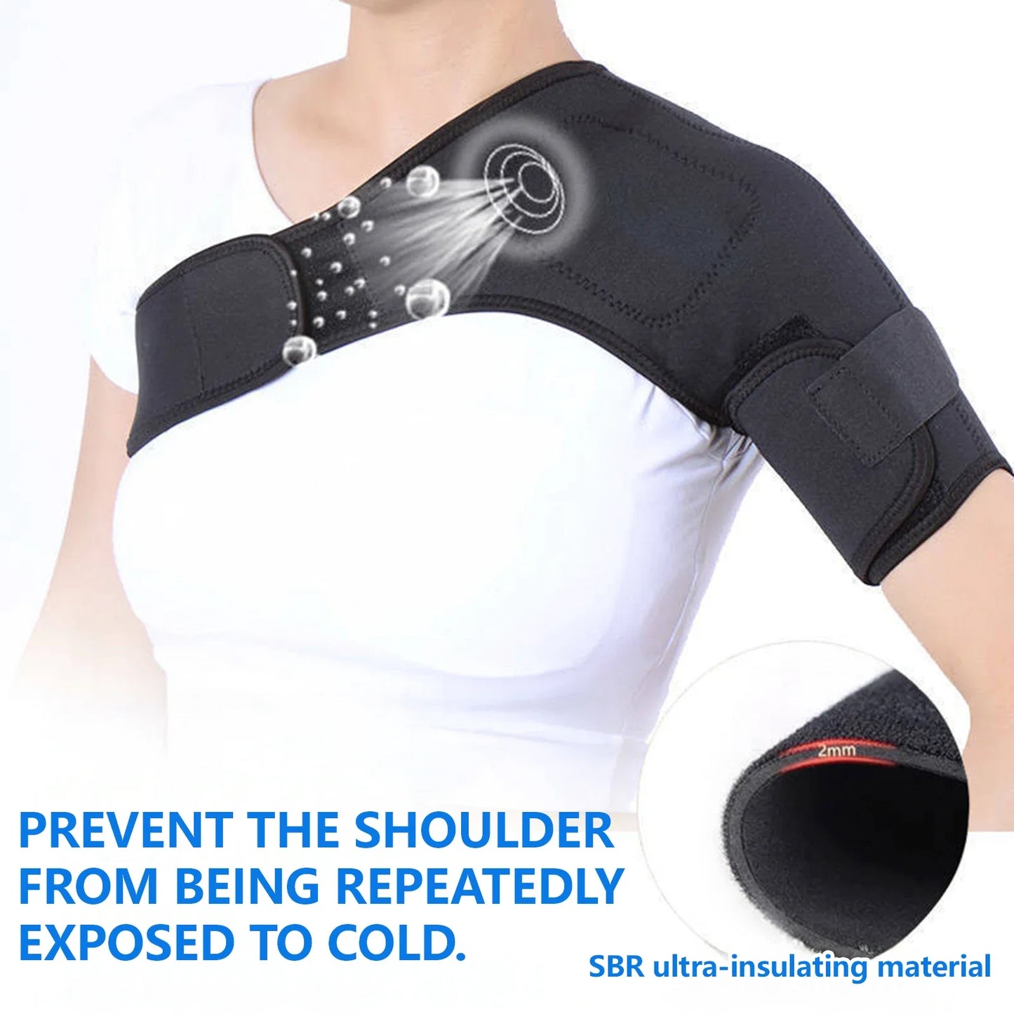 Self-Heating Shoulder Strap for Pain Relief Adjustable Thermal Pad
