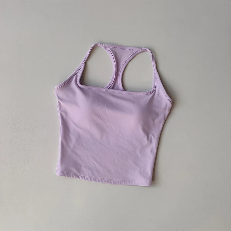 Sports Vest With Chest Pad For Yoga And Pilates Top