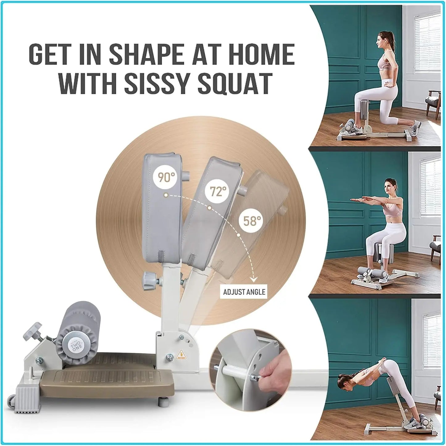 Deluxe Sissy Squat Bench for Home Gym and Leg Exercise