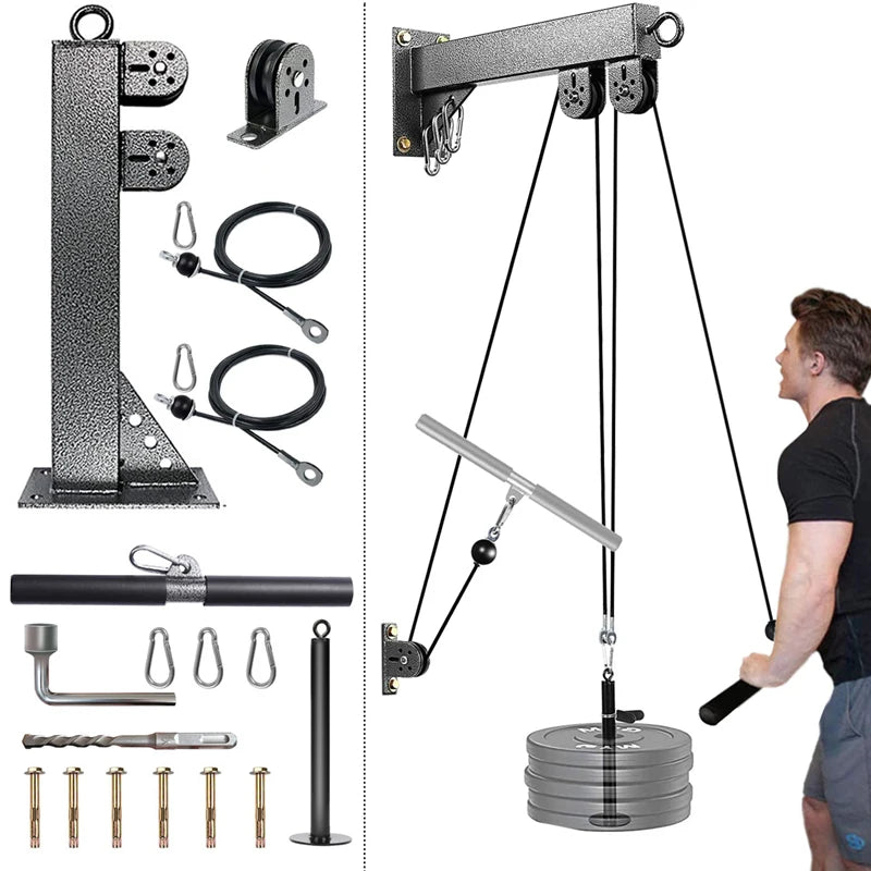 None Wall Mounted Gym Pulley System For Strength Training