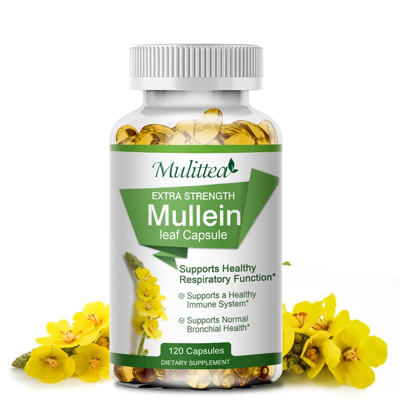 Mulittea Mullein Leaf Capsules for Respiratory Health Support