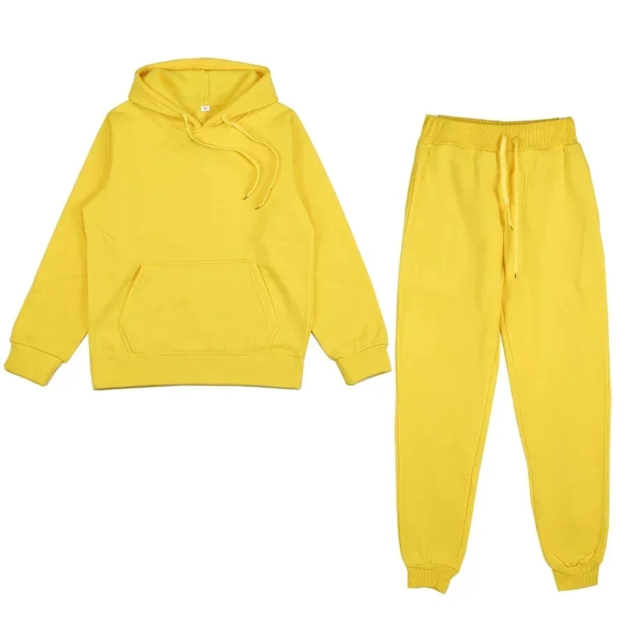 NONECN Men's Hoodie And Jogging Pants Tracksuit For Outdoor Activity