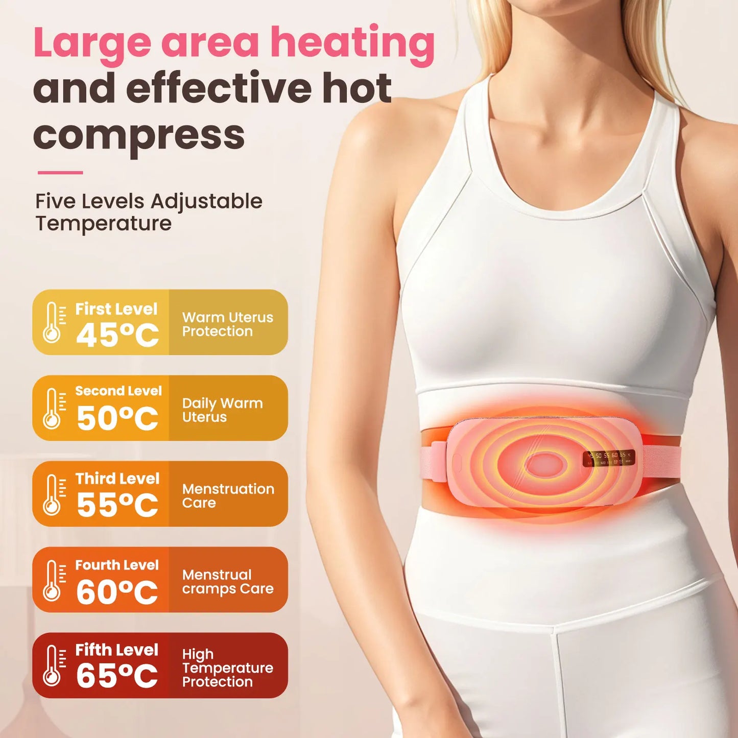 Hailicare Menstrual Heating Pad Warm Palace Belt For Pain Relief