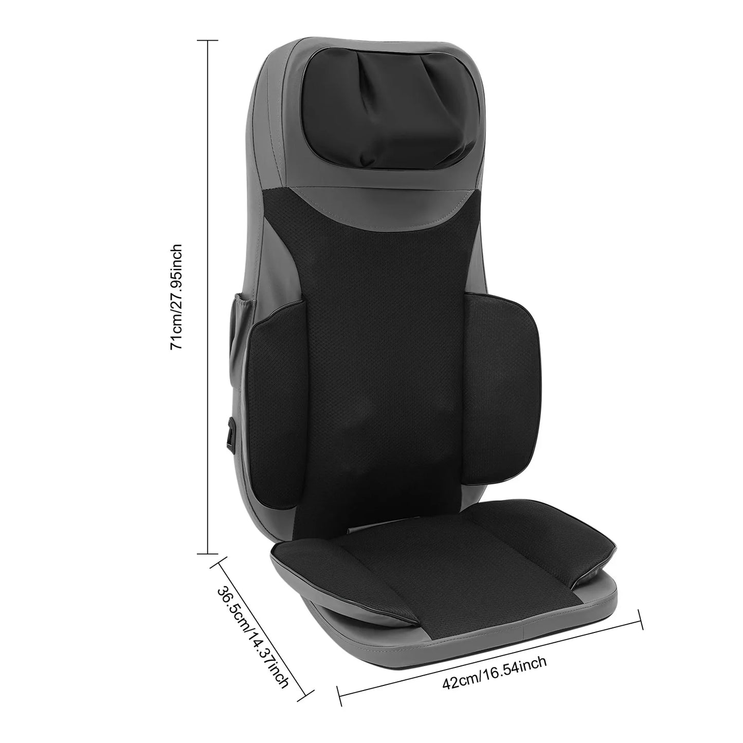 Heated Massage Cushion 5-in-1 Back Massager Pad
