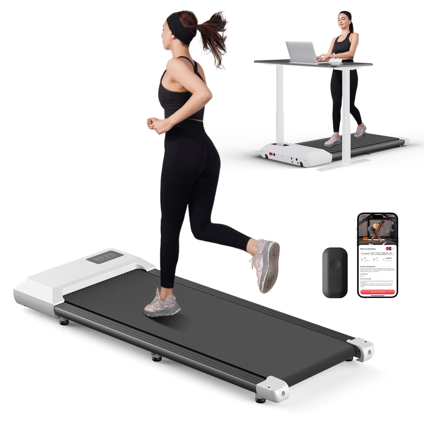 Home Treadmill 2.5 HP With LCD Display 2in1 Walking Running