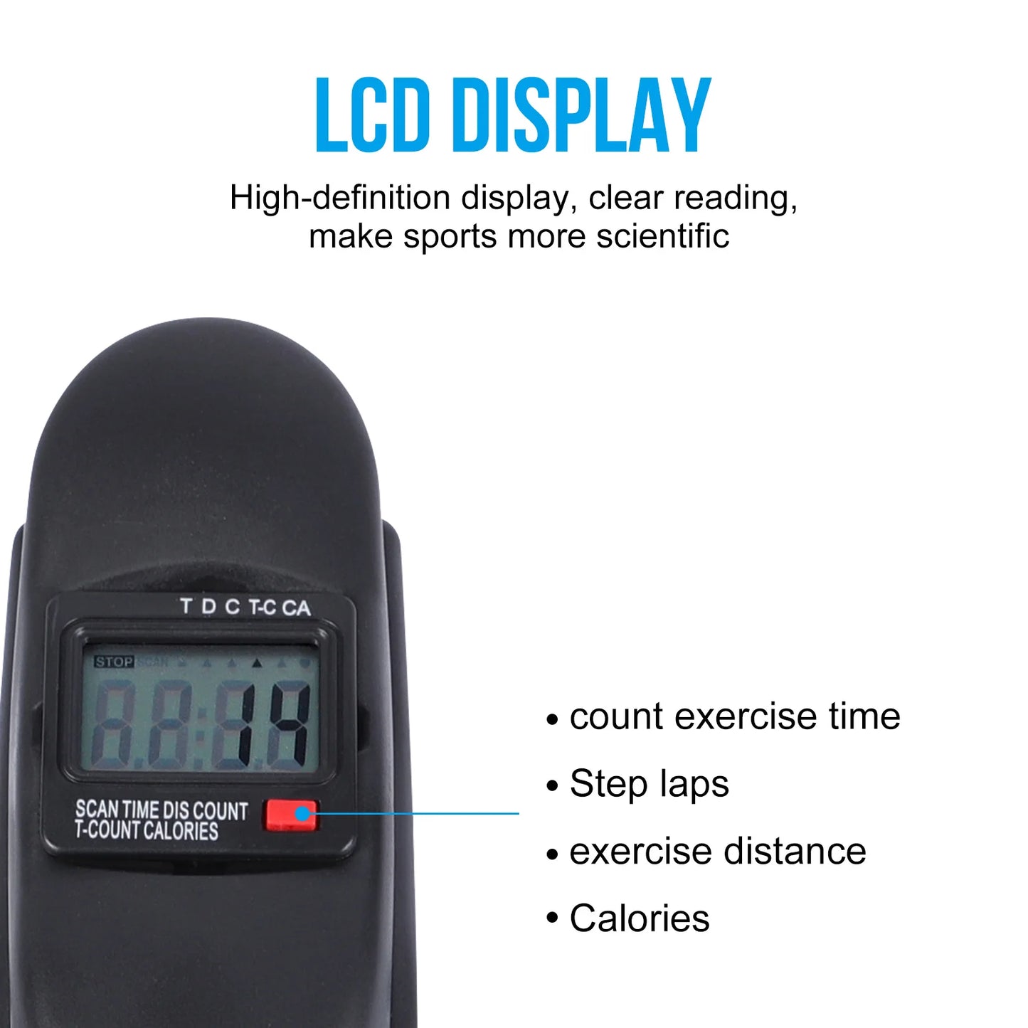 Stepper Exercise Bike LCD Screen Pedal Exerciser For Home Office