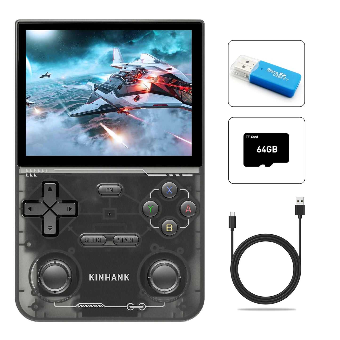 Kinhank K36 Open Source Handheld Console With 16000 Retro Games