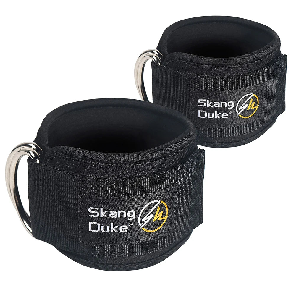 Padded Ankle Straps for Cable Machines with D Ring