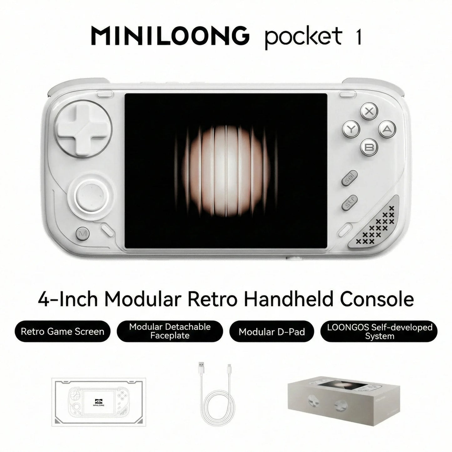Miniloong Pocket 1 Modular Retro Handheld Emulator