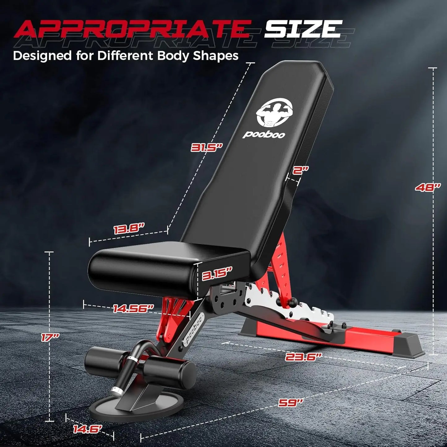 Adjustable Weight Bench For Home Gym 1500LBS Capacity Elite
