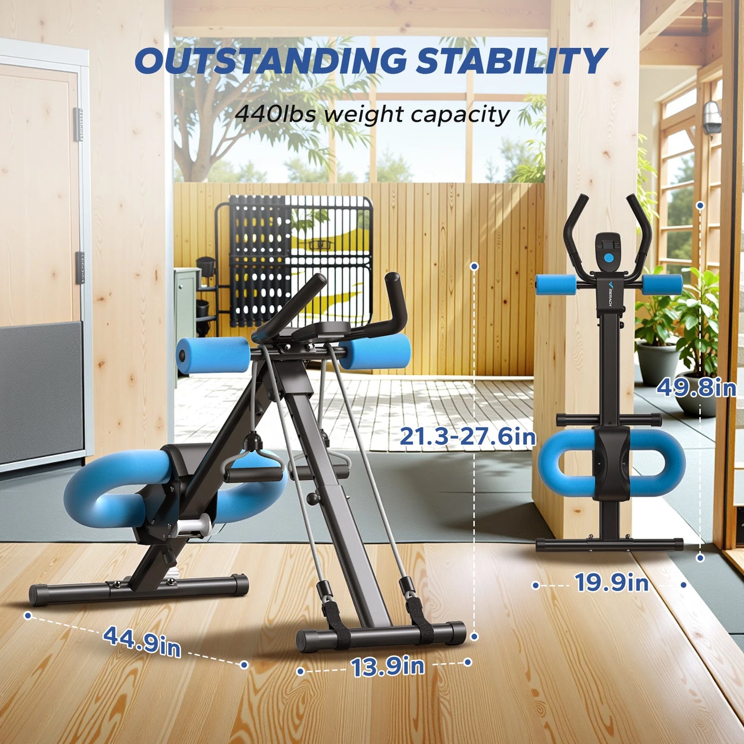 MERACH Abdominal Machine Adjustable Trainer For Core Workout