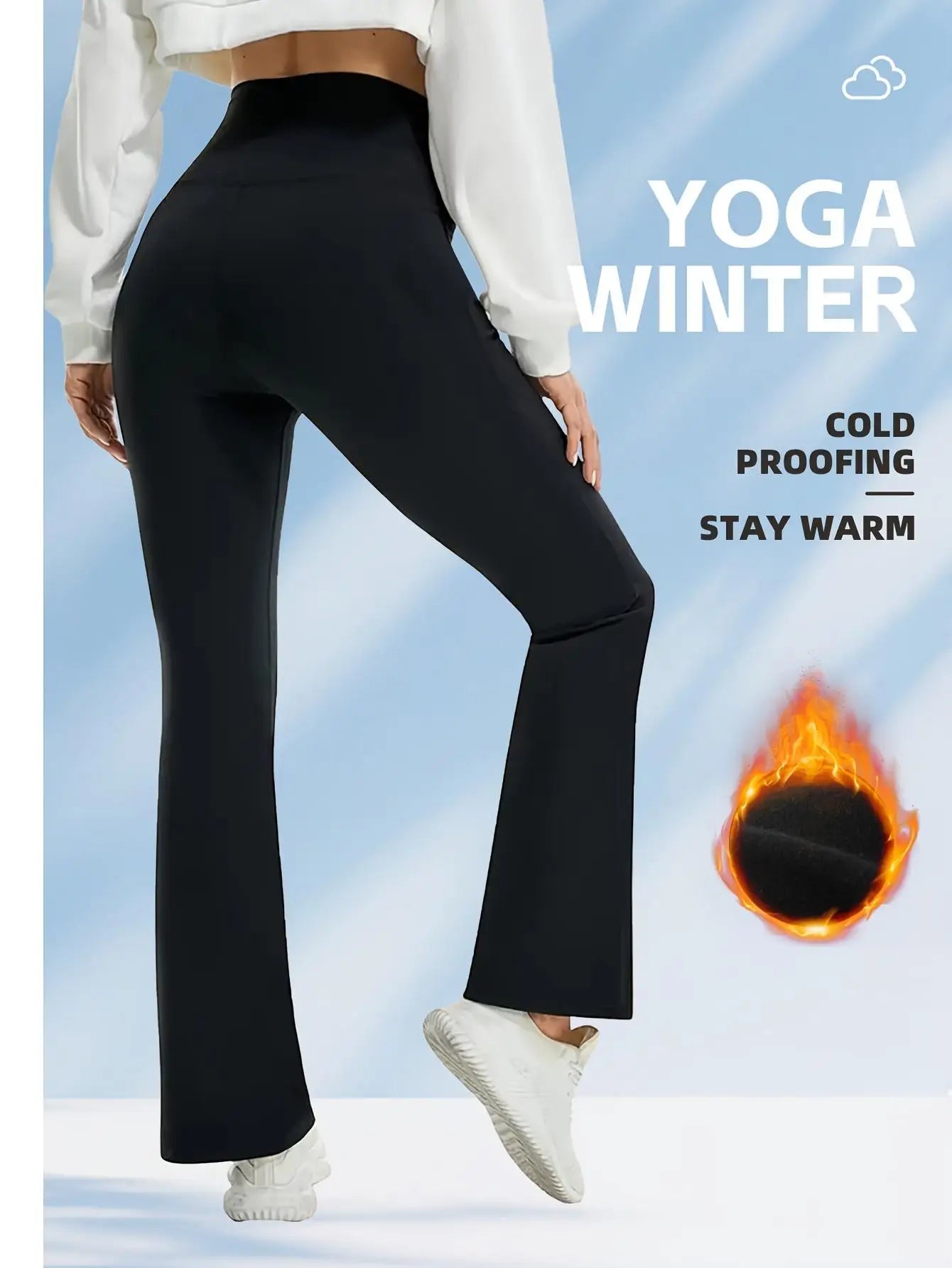 Women's Fleece-Lined Warm Pants for Sports and Leisure