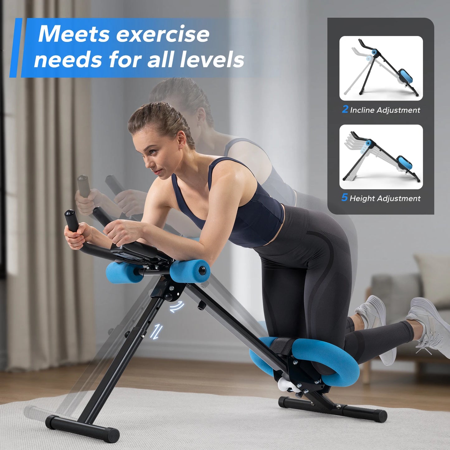MERACH Abdominal Machine Adjustable Trainer For Core Workout