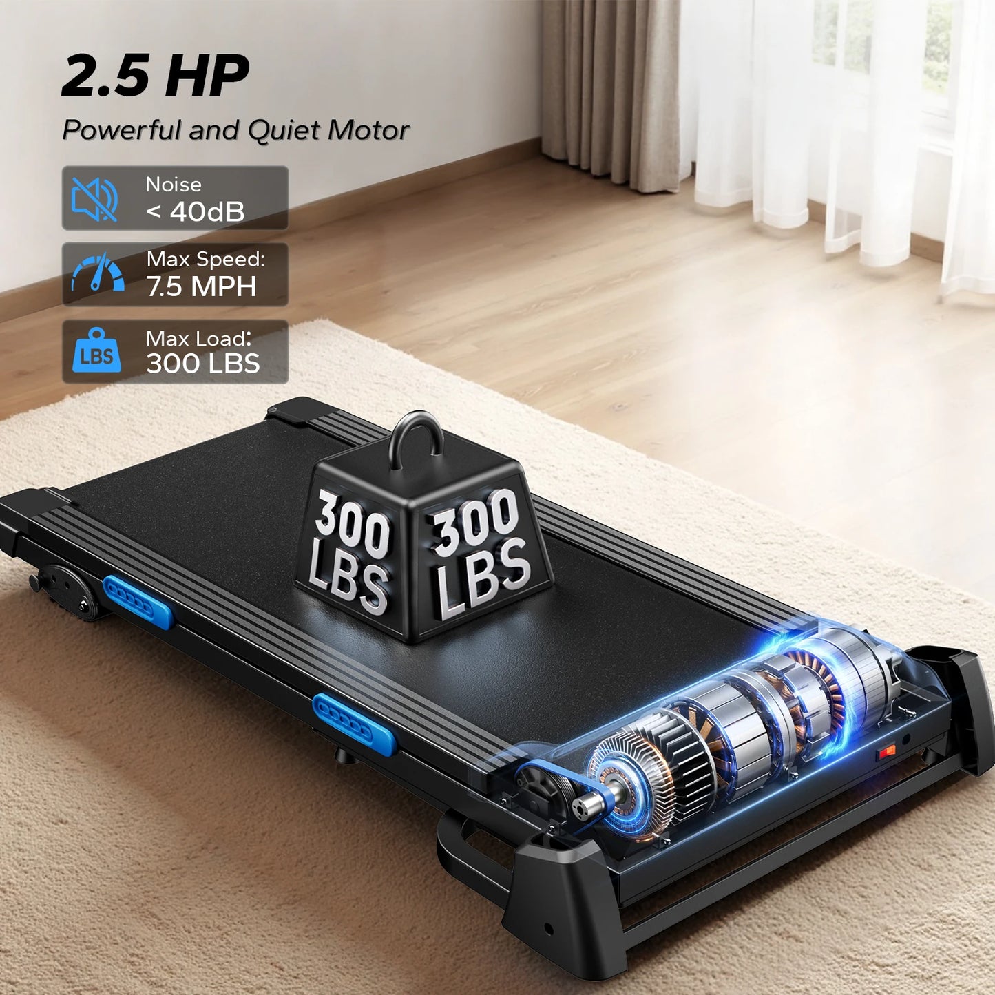 MERACH Foldable Treadmill T12 With Incline And Heart Rate Monitoring