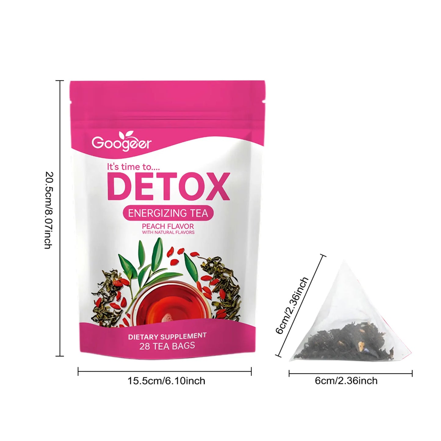 Googeer Herbal Detox Tea Abdomen Weight Loss Fat Burning