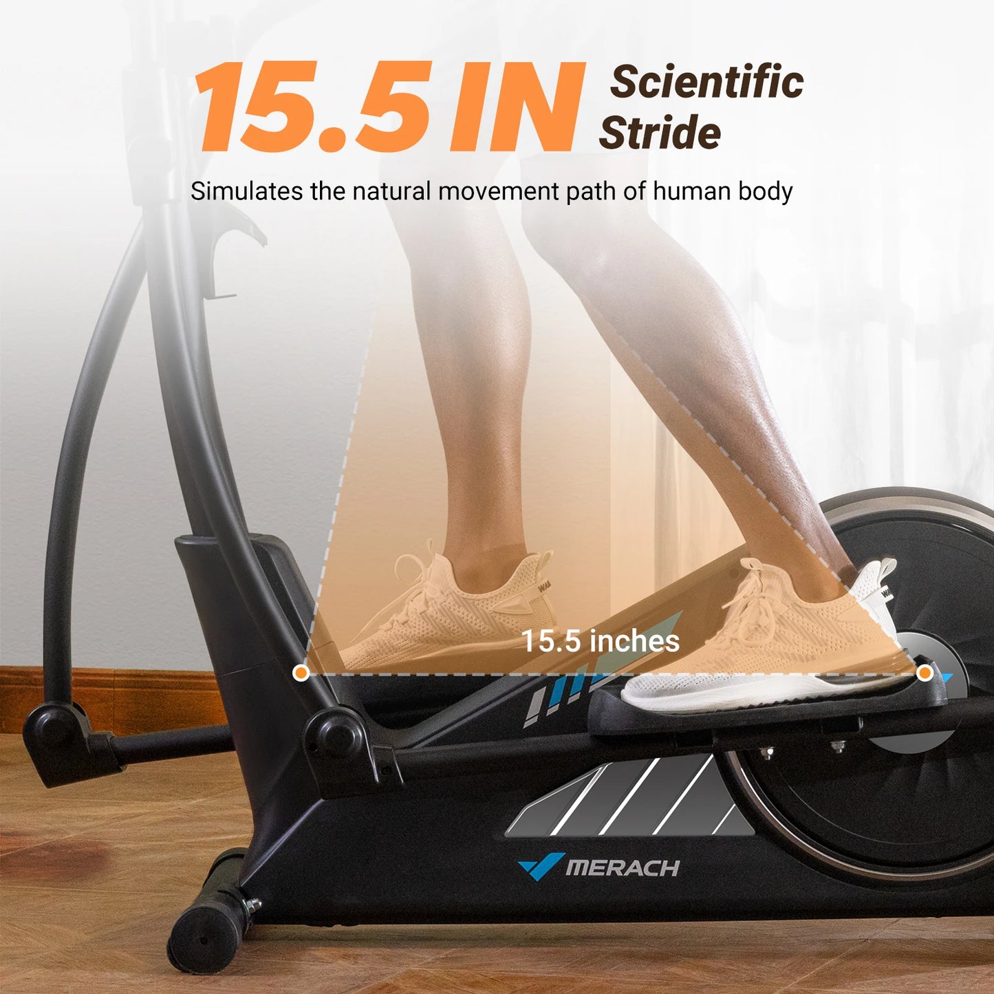 MERACH Elliptical Machine Home Magnetic Drive 16-Level Resistance