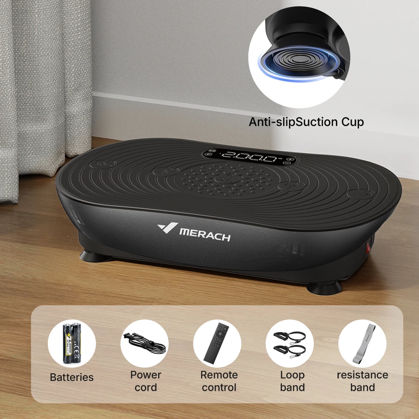 MERACH Vibration Plate For Weight Loss And Shaping With Bluetooth