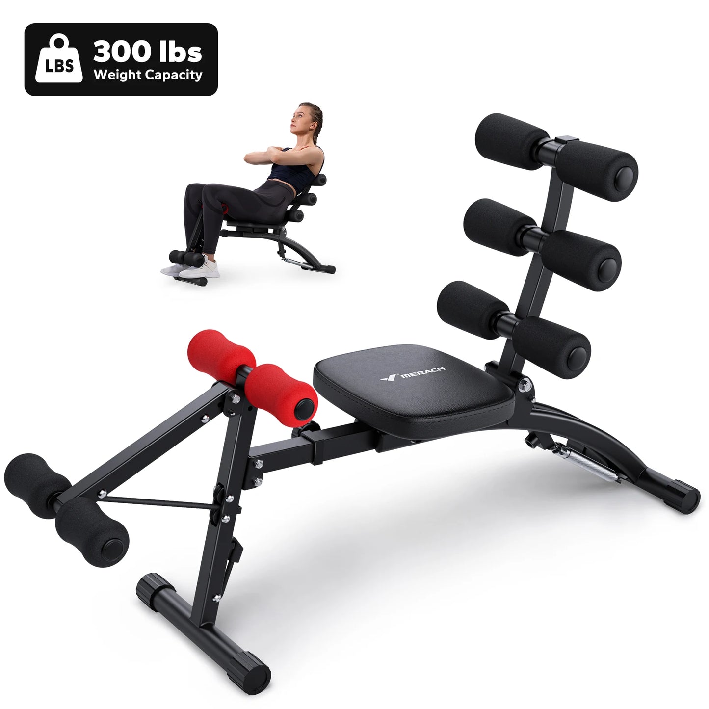 MERACH Ab Machine Multi Function Adjustable Sit Up Bench