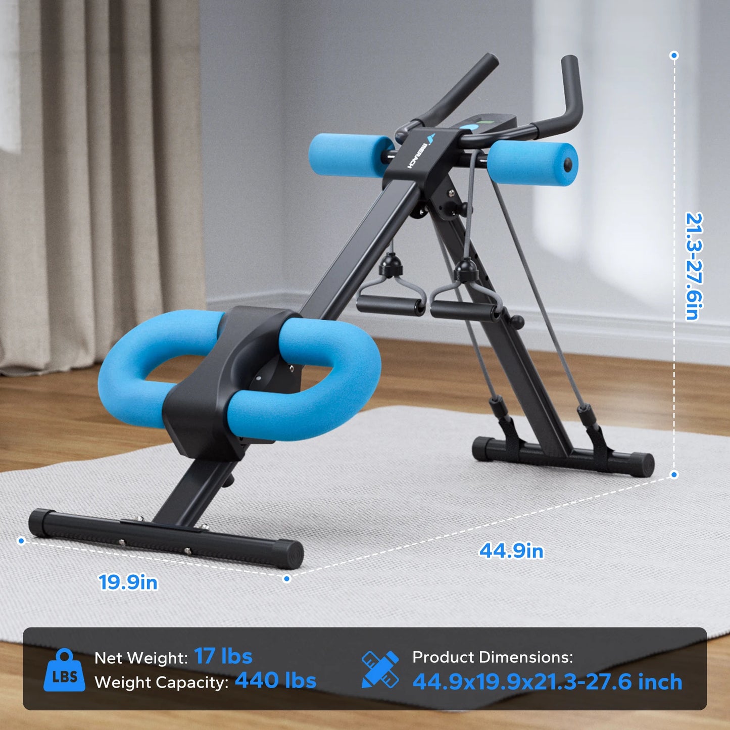 MERACH Abdominal Machine Adjustable Trainer For Core Workout