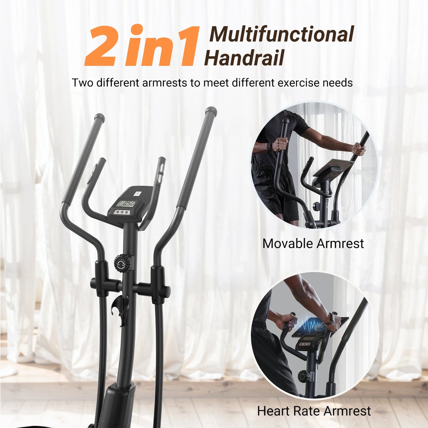 MERACH Elliptical Machine Home Magnetic Drive 16-Level Resistance
