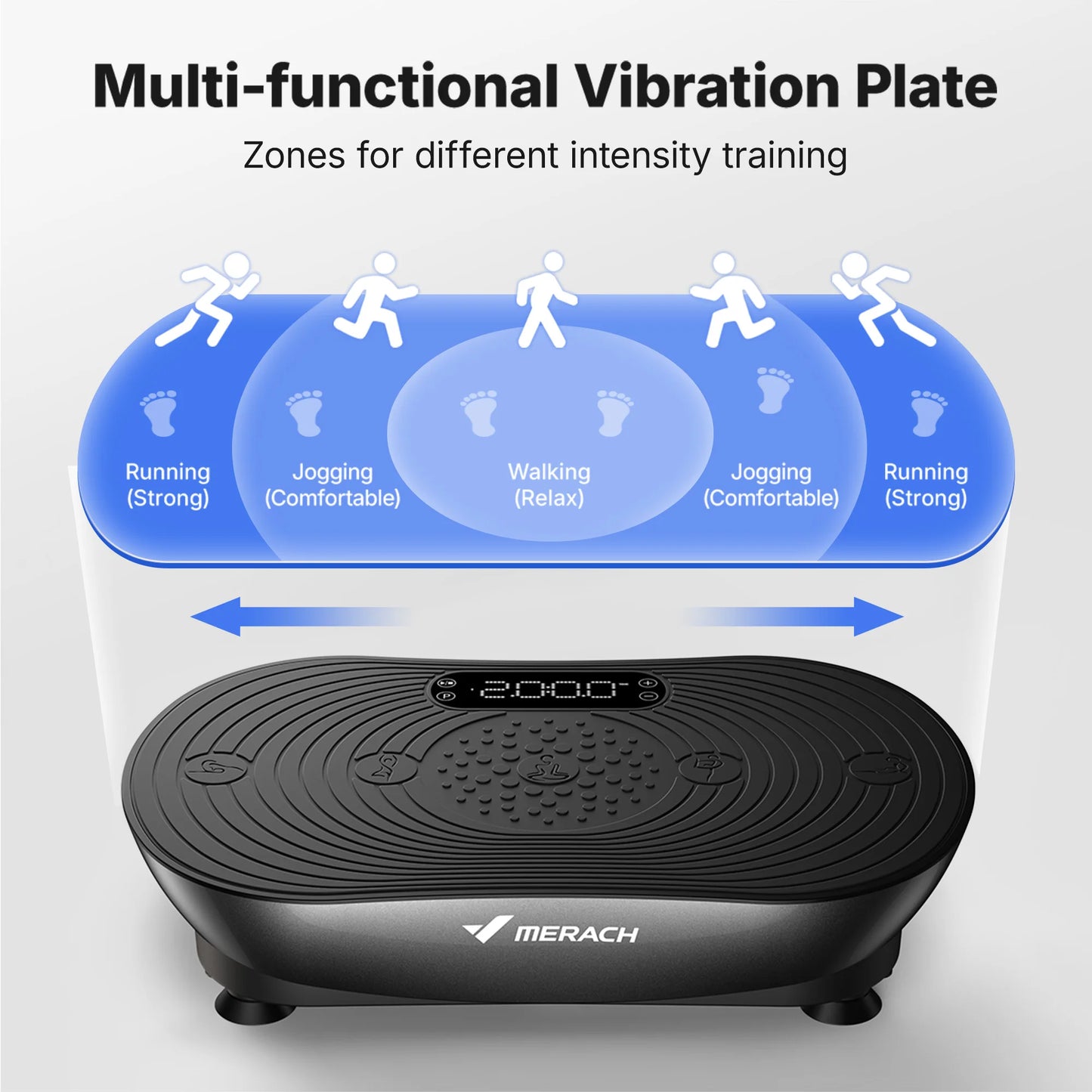 MERACH Vibration Plate For Weight Loss And Shaping With Bluetooth