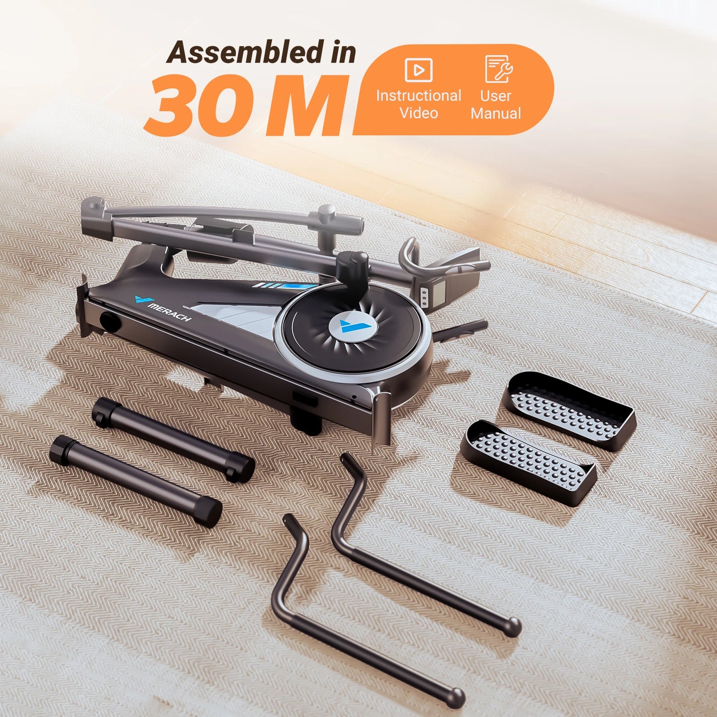 MERACH Elliptical Machine Home Magnetic Drive 16-Level Resistance