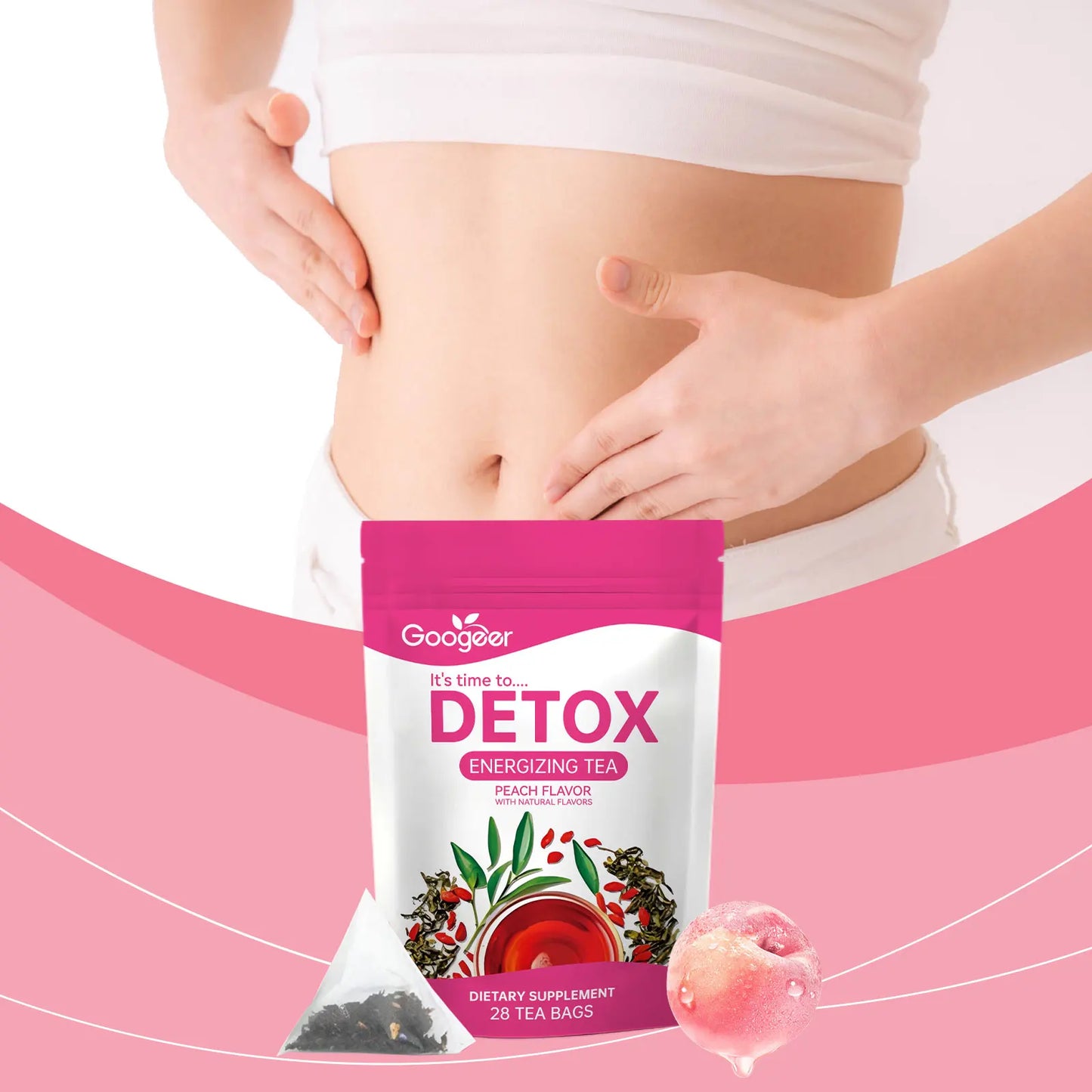 Googeer Herbal Detox Tea Abdomen Weight Loss Fat Burning