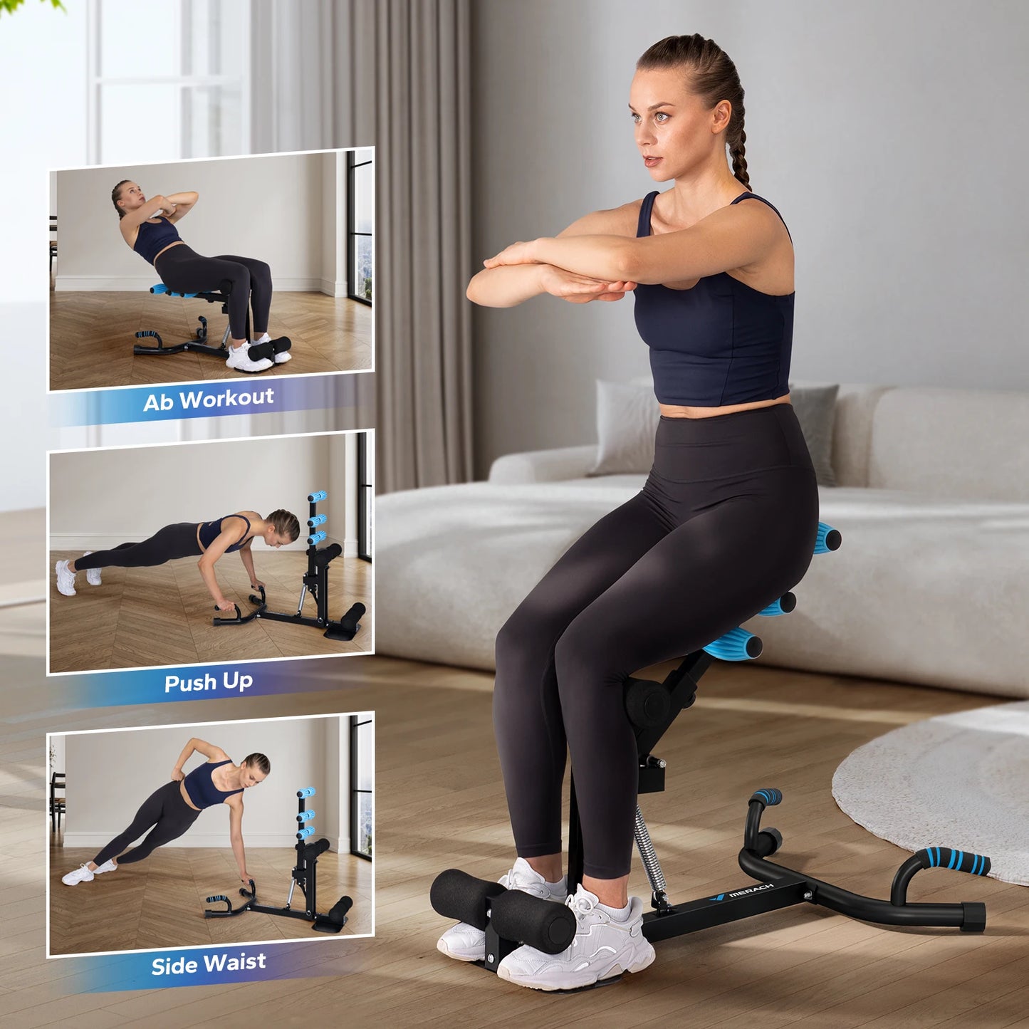 MERACH Adjustable Deep Squat Machine For Glutes And Core