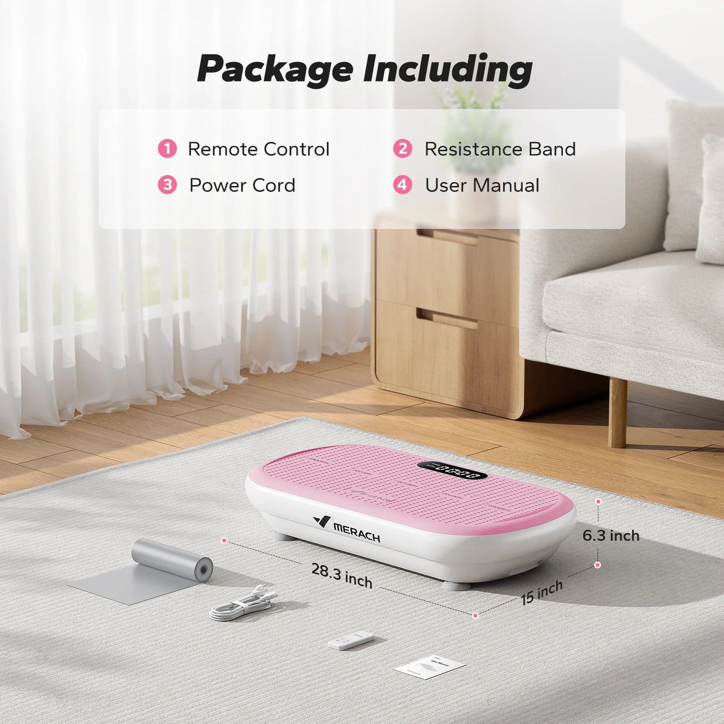 MERACH Vibration Plate Exercise Machine Bluetooth Pedal Automatic Sensing