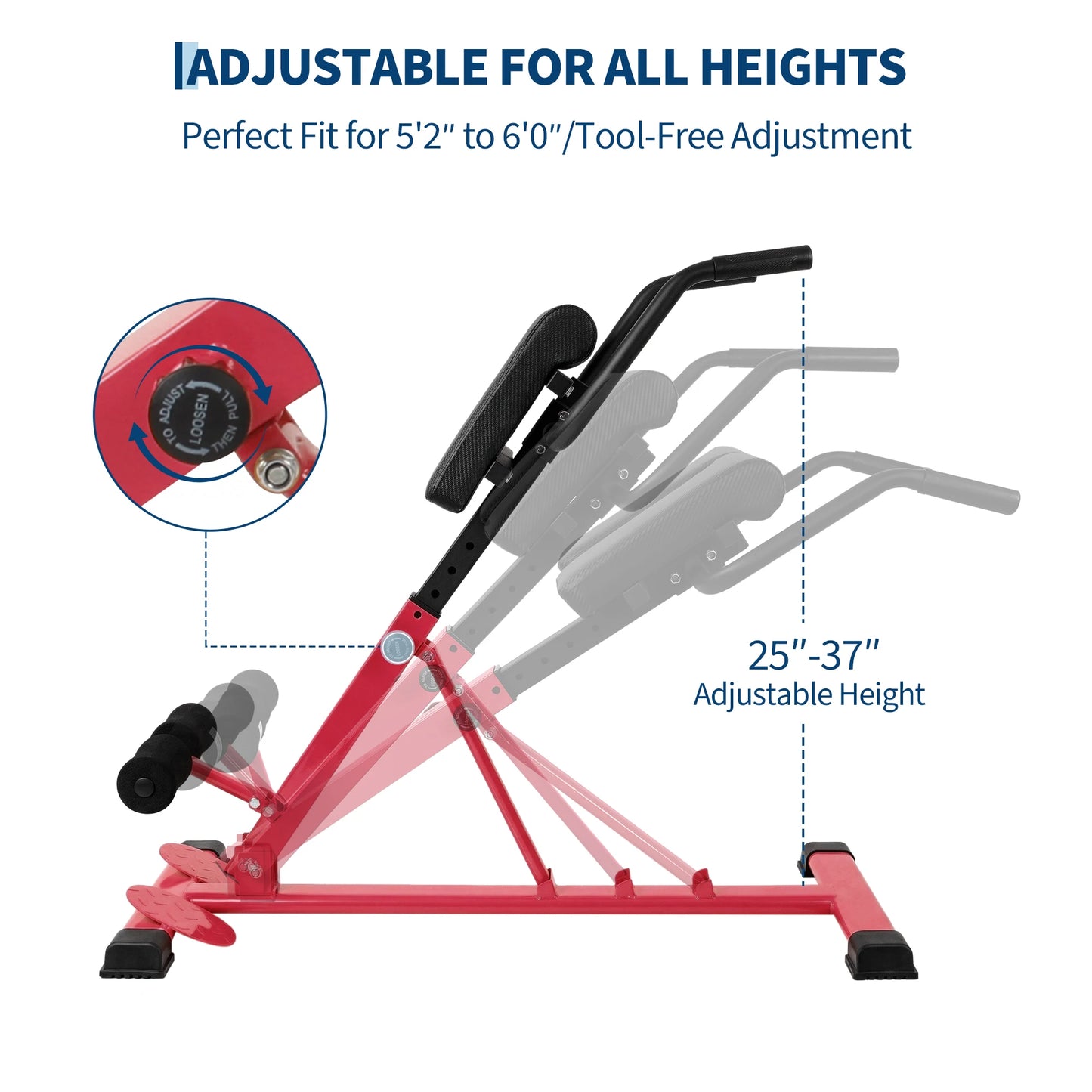 HiMiss Multifunctional Hyperextension Roman Chair Home Gym Equipment