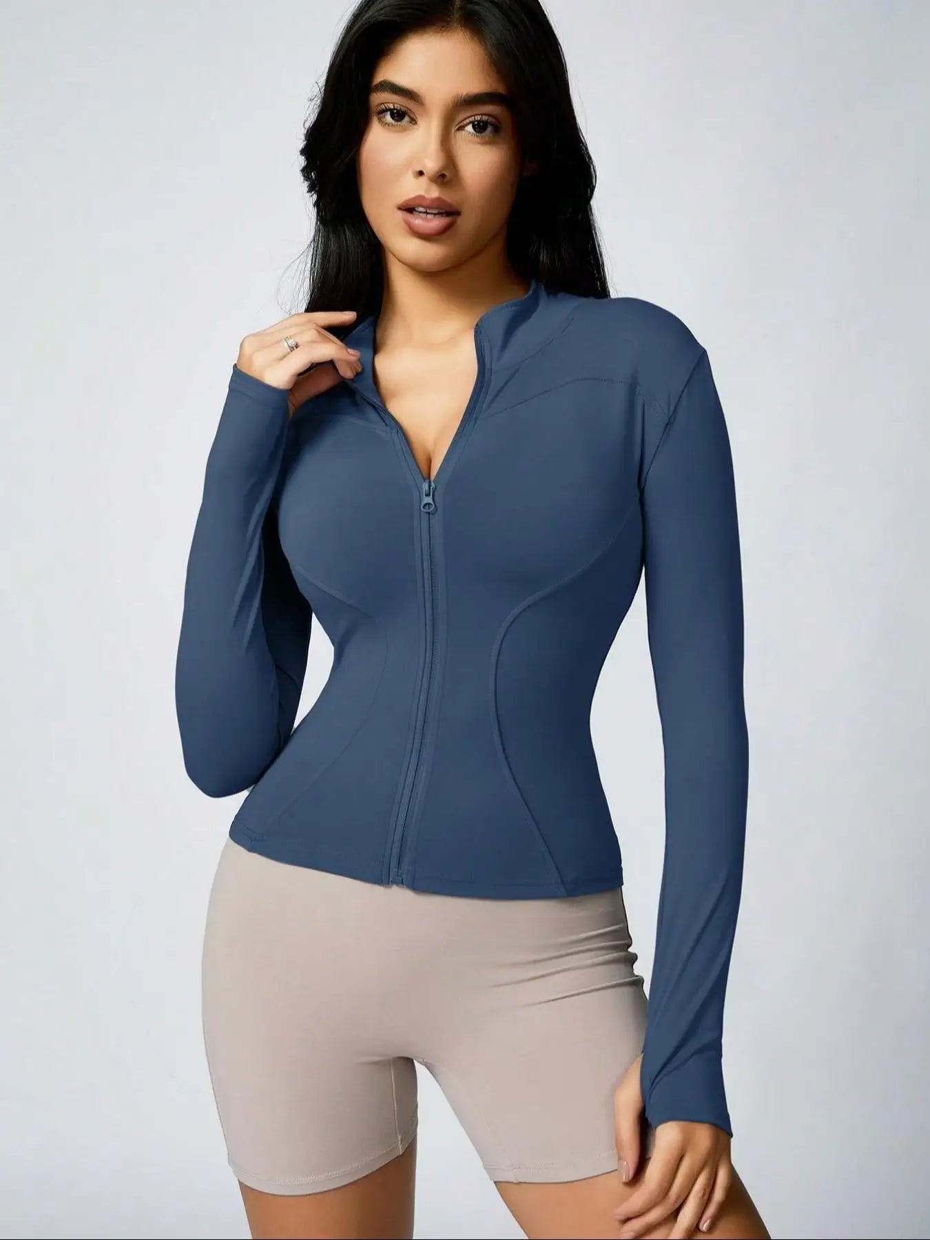 Fitfemme Women's Slim Fit Full Zip Breathable Quick Dry Jacket