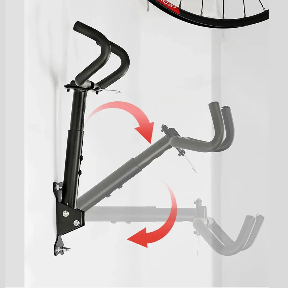 Bike Wall Mount Rack Foldable Heavy Duty Space Saving Storage Holder