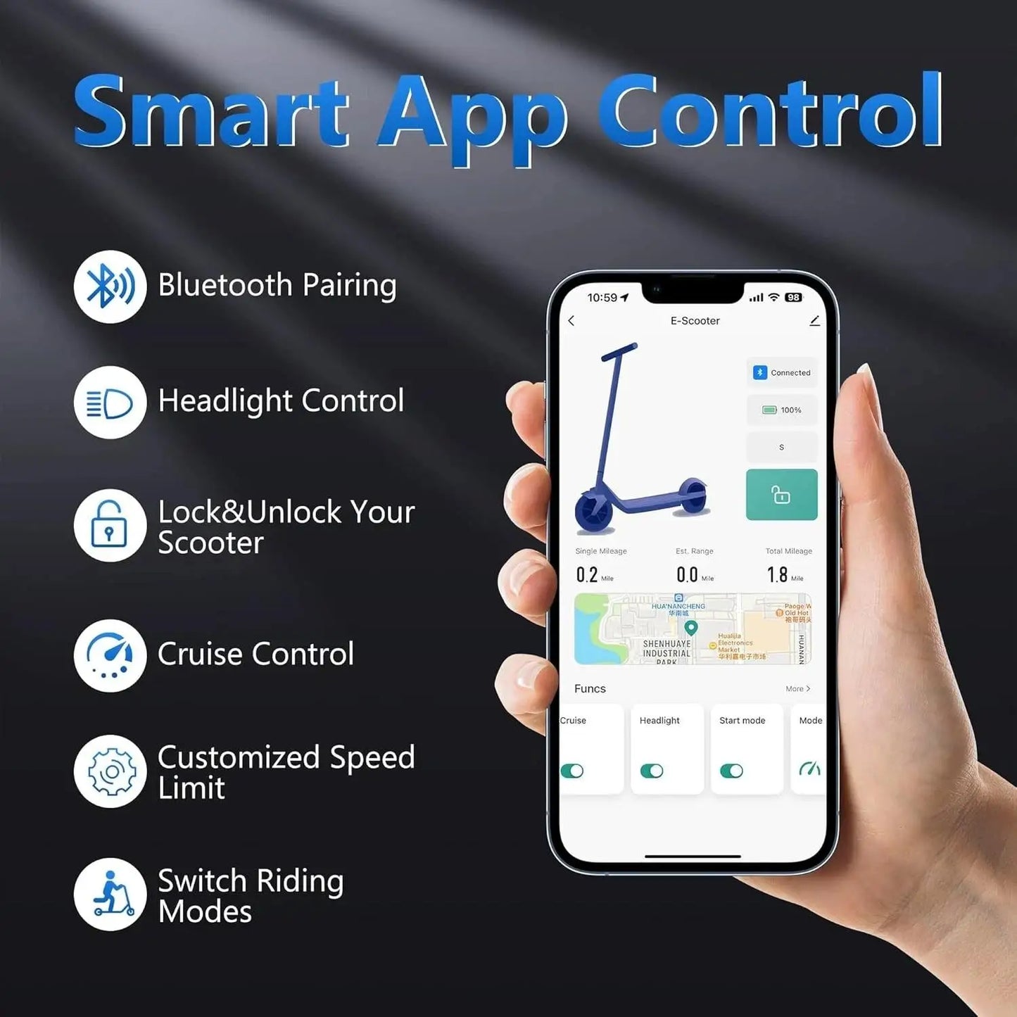 AOVOPRO ESMAX 500W Electric Scooter Folding With App