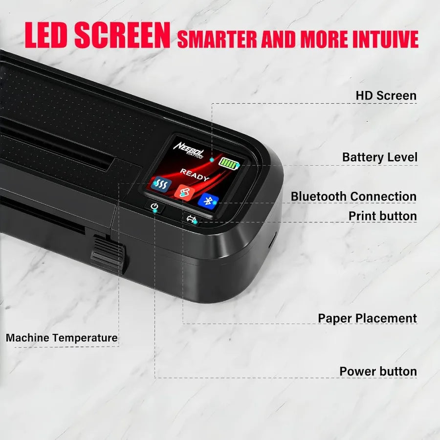 TLXT Wireless Tattoo Stencil Printer With LED Display And Bluetooth