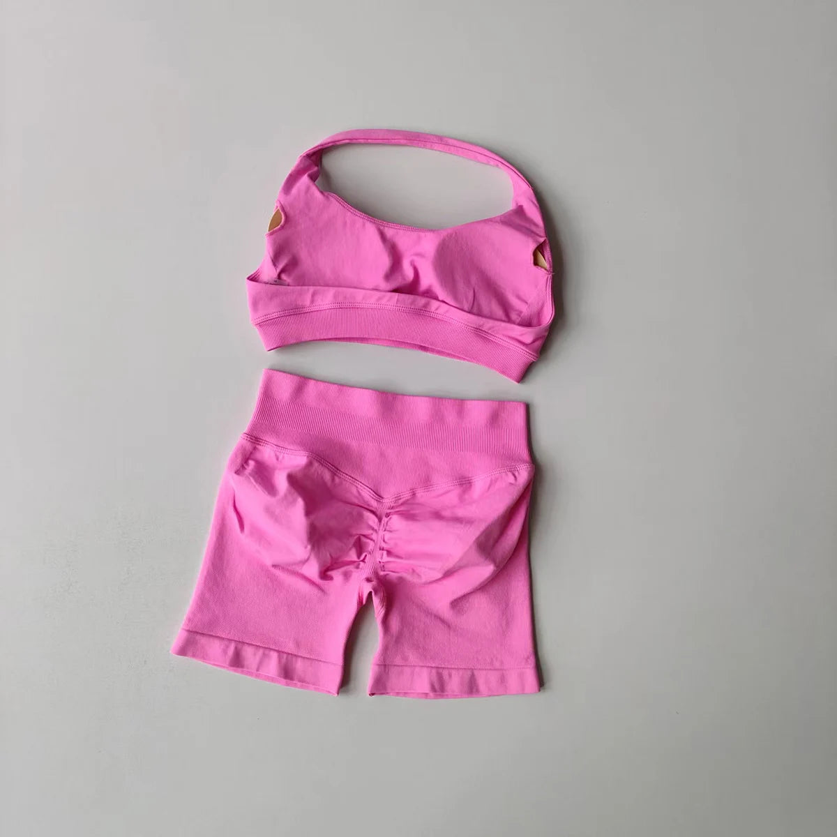 Women's Seamless Yoga Set With Sports Bra And Shorts