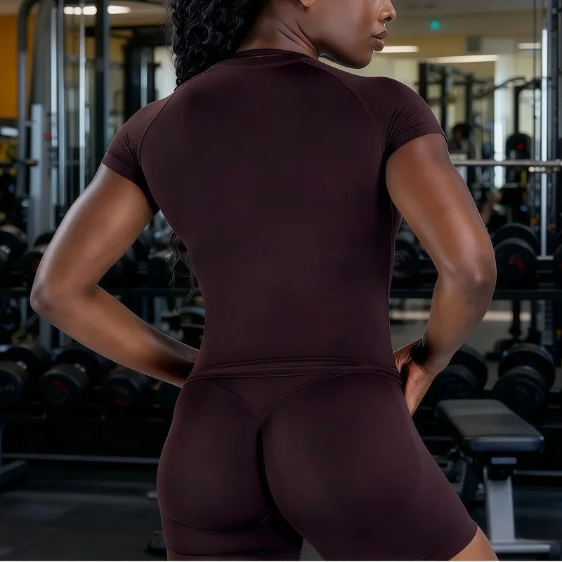 Women's Short Sleeve Running Top Breathable Gym Yoga