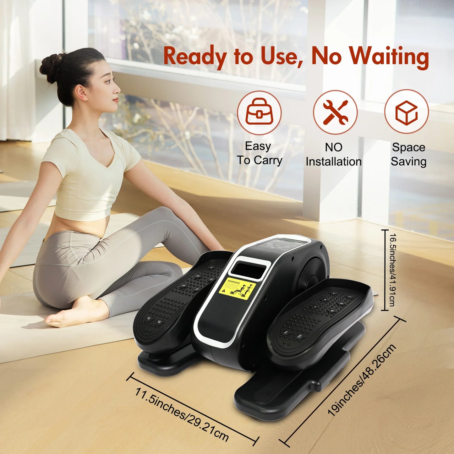 Gamewiu Under Desk Elliptical Pedal Exerciser With 12 Speeds LCD