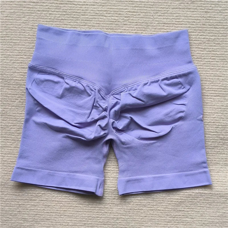 Women's Gym Running Shorts Scrunch Butt Seamless Biker Cycling