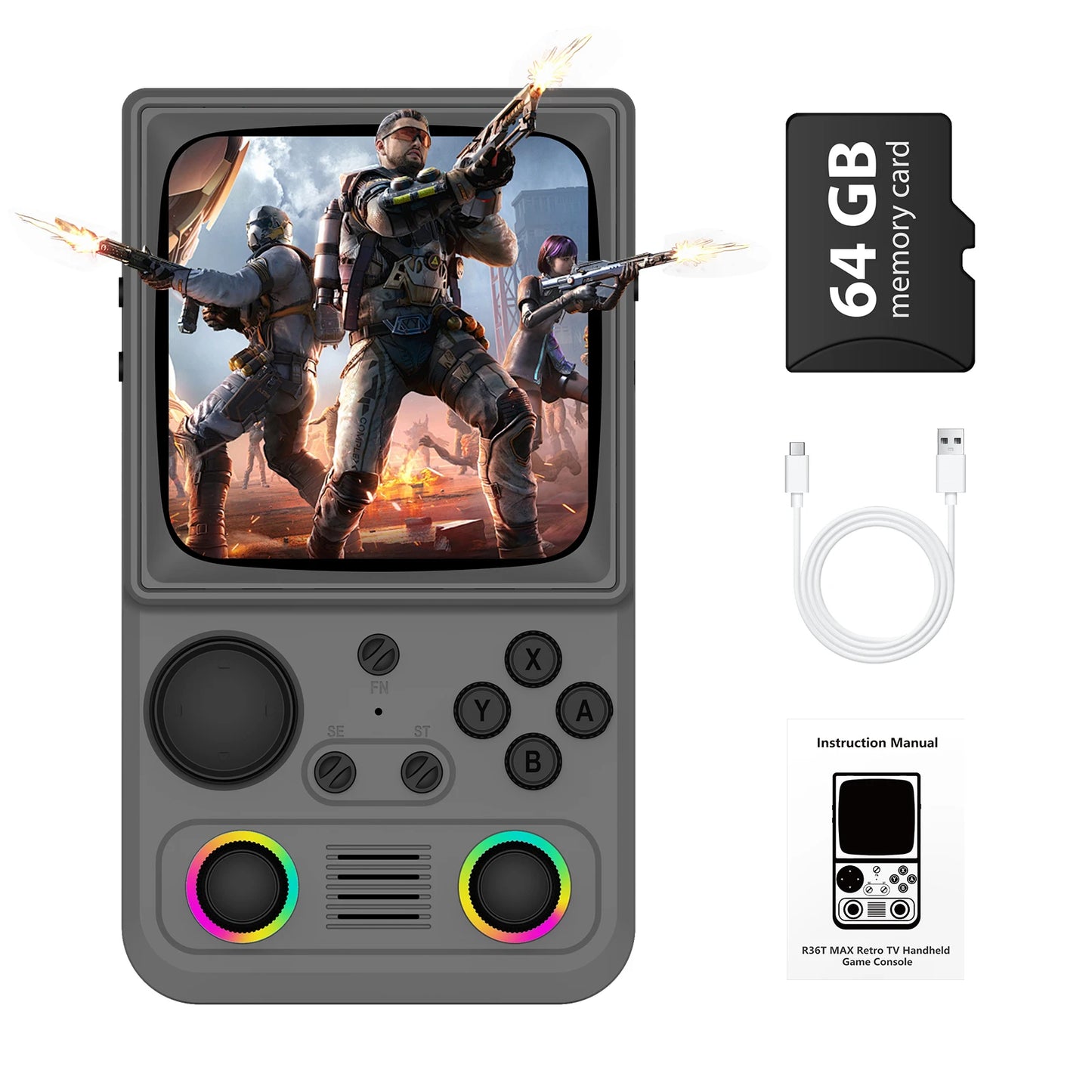 AQHH AISLPC R36T MAX Retro Handheld Console EmuELEC