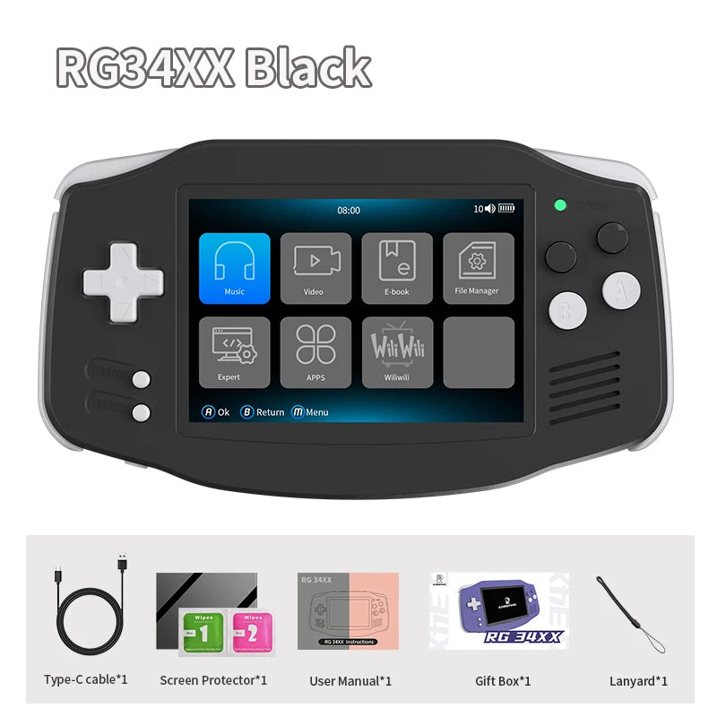 Anbernic RG34XX Handheld Game Console IPS Screen WiFi Bluetooth