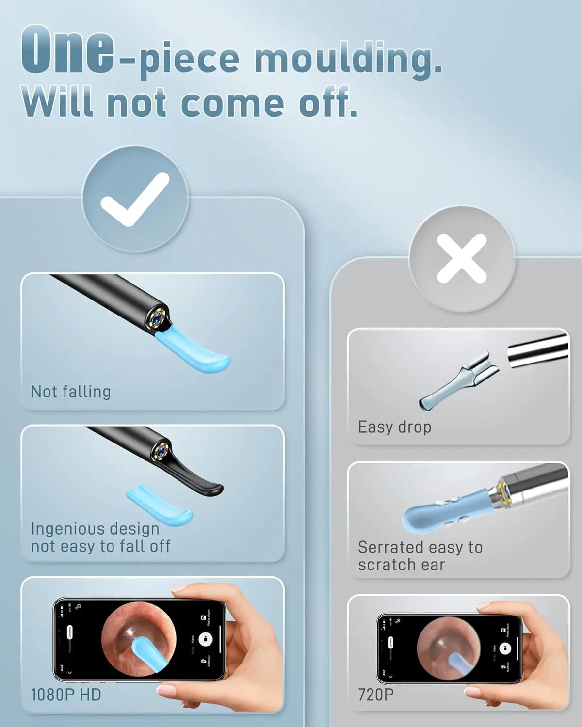 Ear Wax Removal Camera Tool 1080P HD Lens With Lights
