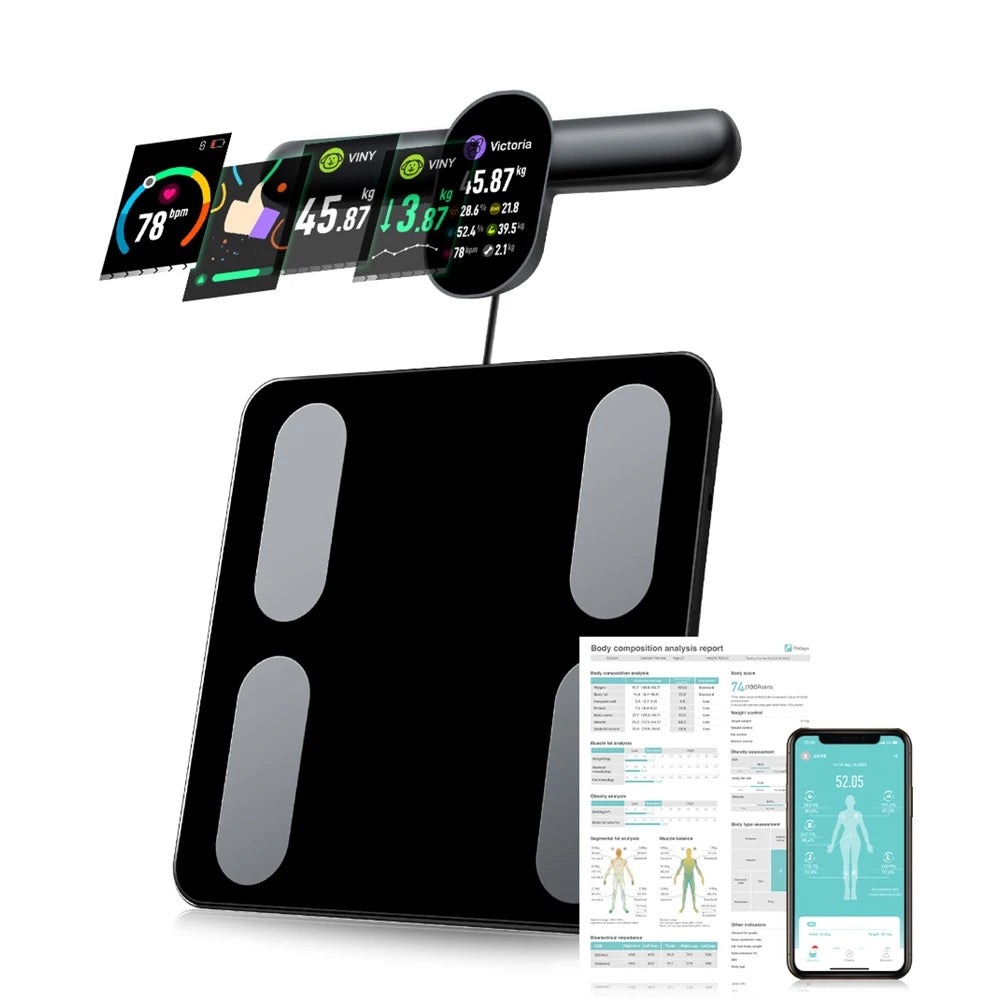 Smart Scale With BMI And Body Fat Analysis App Sync