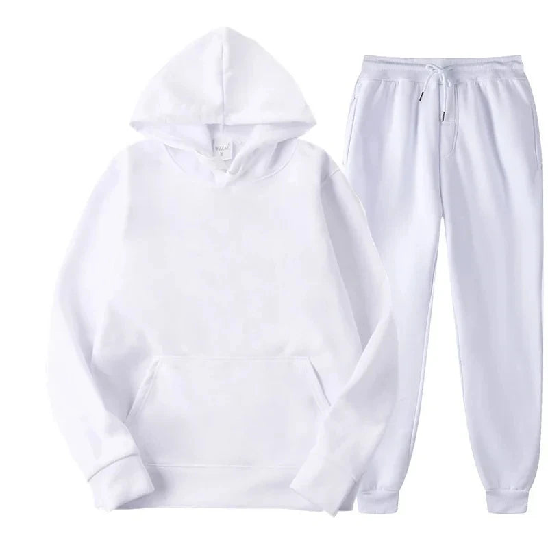 NONECN Men's Hoodie And Jogging Pants Tracksuit For Outdoor Activity