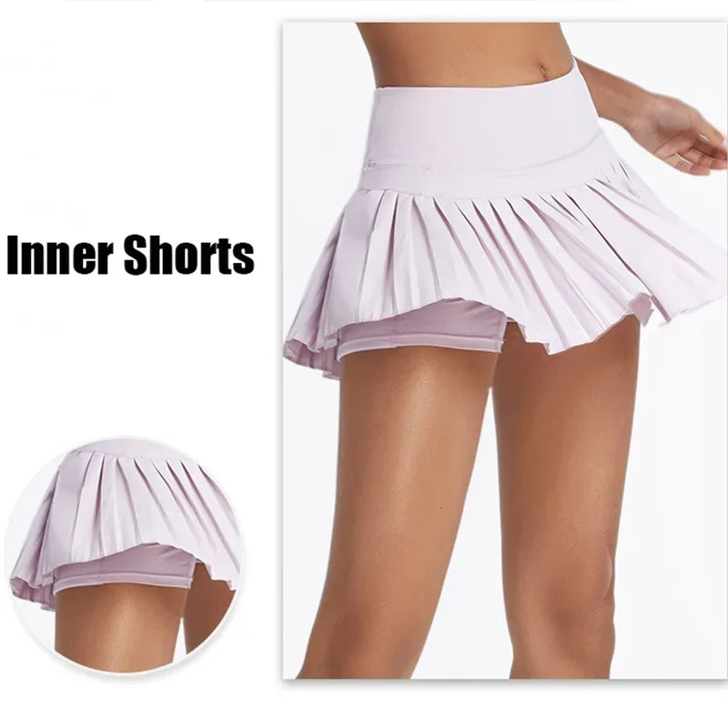 Cloud Rise Pocket Tennis Skirt Skort for Women Breathable Elastic