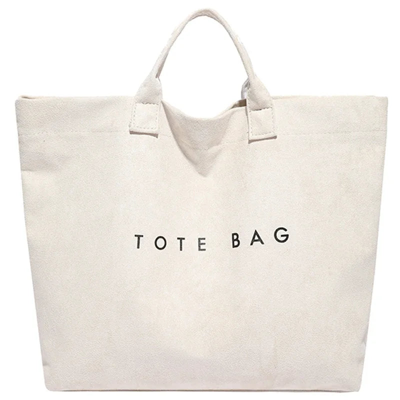 NONECN Faux Suede Tote Bag Large Capacity Top Handle